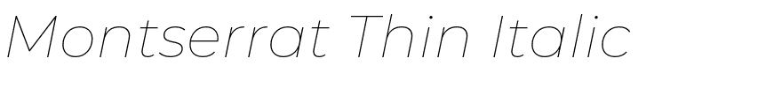Montserrat Thin Italic.otf字體轉換器圖片