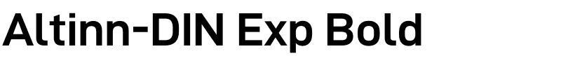 Altinn-DIN Exp Bold.otf字體轉換器圖片