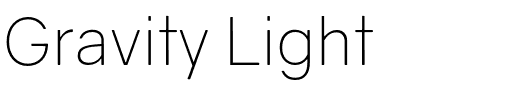 Gravity Light.otf字體轉換器圖片