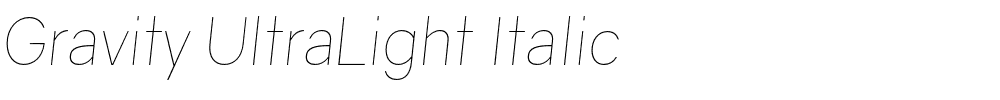 Gravity UltraLight Italic.otf字體轉換器圖片