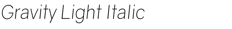 Gravity Light Italic.otf字體轉換器圖片