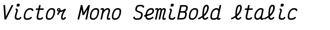 Victor Mono SemiBold ltalic.otf字體轉換器圖片