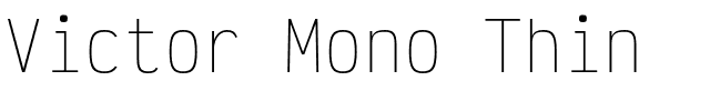Victor Mono Thin.otf字體轉換器圖片