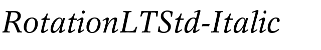 RotationLTStd-Italic.otf字體轉換器圖片
