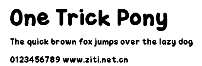 One Trick Pony.ttf字體轉換器圖片