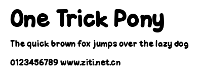 One Trick Pony.ttf字體轉換器圖片