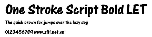 One Stroke Script Bold LET.ttf字體轉換器圖片
