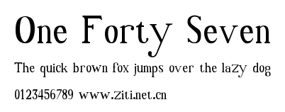 One Forty Seven.ttf