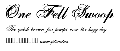 One Fell Swoop.ttf字體轉換器圖片