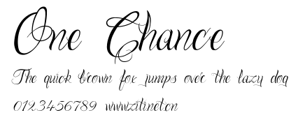 One Chance.ttf字體轉換器圖片