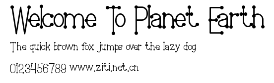 Welcome To Planet Earth.ttf字體轉換器圖片
