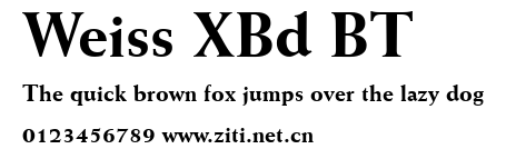 Weiss XBd BT.ttf字體轉換器圖片