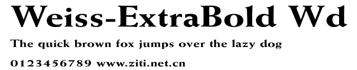 Weiss-ExtraBold Wd.ttf字體轉換器圖片