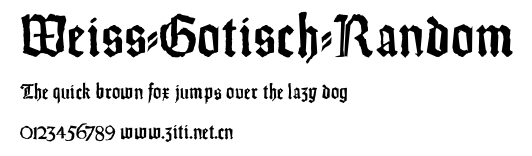 Weiss-Gotisch-Random.ttf字體轉換器圖片