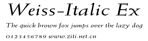 Weiss-Italic Ex.ttf字體轉換器圖片