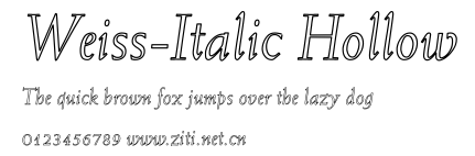 Weiss-Italic Hollow.ttf字體轉換器圖片