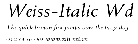 Weiss-Italic Wd.ttf字體轉換器圖片