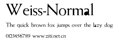 Weiss-Normal.ttf字體轉換器圖片