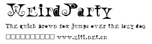 WeirdParty.ttf字體轉換器圖片
