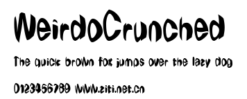 WeirdoCrunched.ttf字體轉換器圖片