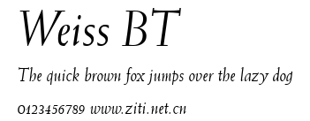 Weiss BT.ttf字體轉換器圖片