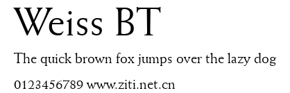 Weiss BT.ttf字體轉換器圖片