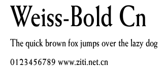 Weiss-Bold Cn.ttf字體轉換器圖片