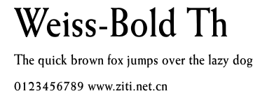 Weiss-Bold Th.ttf字體轉換器圖片