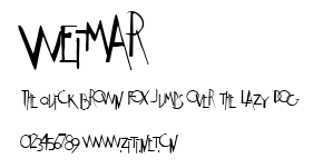 Weimar.ttf字體轉換器圖片