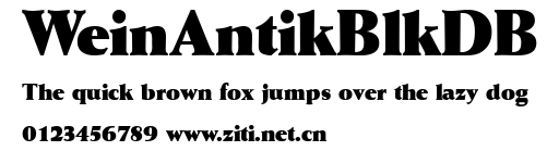 WeinAntikBlkDB.ttf字體轉換器圖片