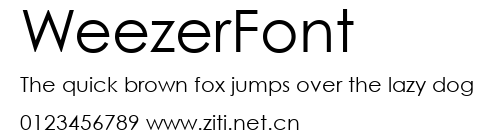 WeezerFont.ttf字體轉換器圖片
