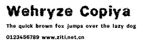 Wehryze Copiya.ttf字體轉換器圖片