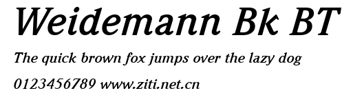 Weidemann Bk BT.ttf