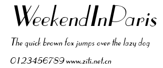 WeekendInParis.ttf字體轉換器圖片
