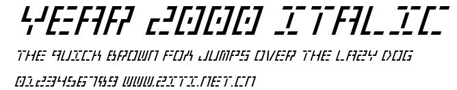 Year 2000 Italic.ttf字體轉換器圖片