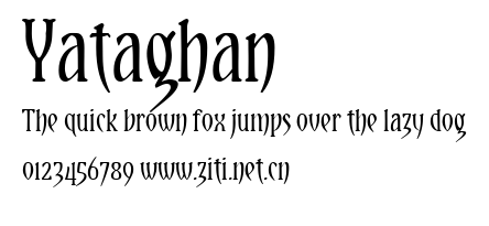 Yataghan.ttf字體轉換器圖片