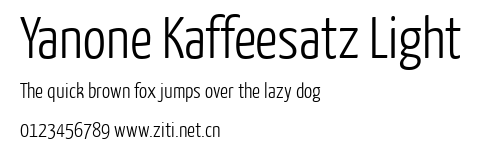 Yanone Kaffeesatz Light.ttf字體轉換器圖片