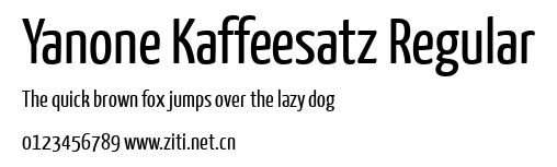 Yanone Kaffeesatz Regular.ttf字體轉換器圖片