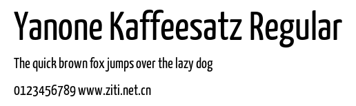 Yanone Kaffeesatz Regular.otf字體轉換器圖片