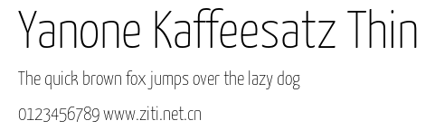Yanone Kaffeesatz Thin.otf字體轉換器圖片