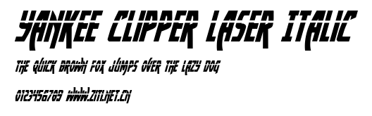 Yankee Clipper Laser Italic.ttf字體轉換器圖片