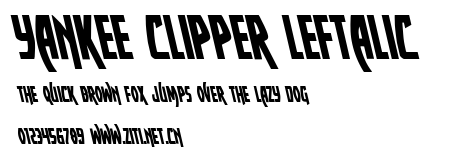 Yankee Clipper Leftalic.ttf字體轉換器圖片