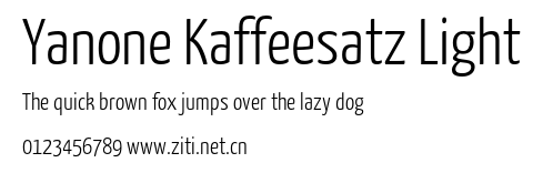 Yanone Kaffeesatz Light.otf字體轉換器圖片