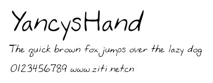 YancysHand.ttf字體轉換器圖片
