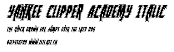 Yankee Clipper Academy Italic.ttf字體轉換器圖片
