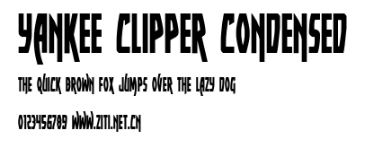 Yankee Clipper Condensed.ttf字體轉換器圖片