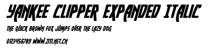Yankee Clipper Expanded Italic.ttf字體轉換器圖片