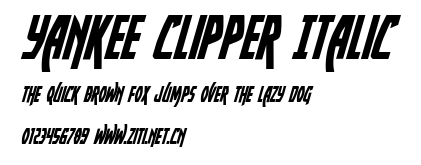 Yankee Clipper Italic.ttf字體轉換器圖片