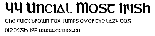 YY Uncial Most Irish.ttf字體轉換器圖片