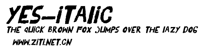 YES_italic.ttf字體轉換器圖片